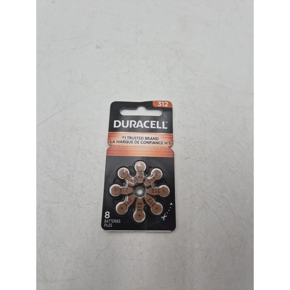 Duracell Size 312 Brown Hearing Aid Batteries, 8 Pack
